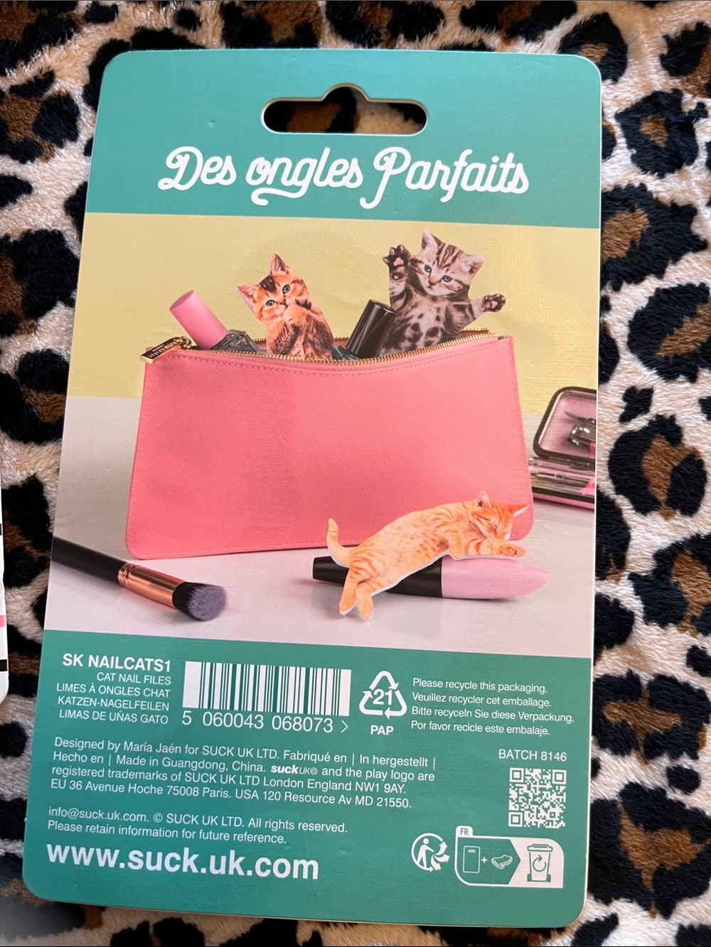 Cat Nail Files Set of 3- Assorted Brown/Orange Kitten Designs - Picture 3 of 6